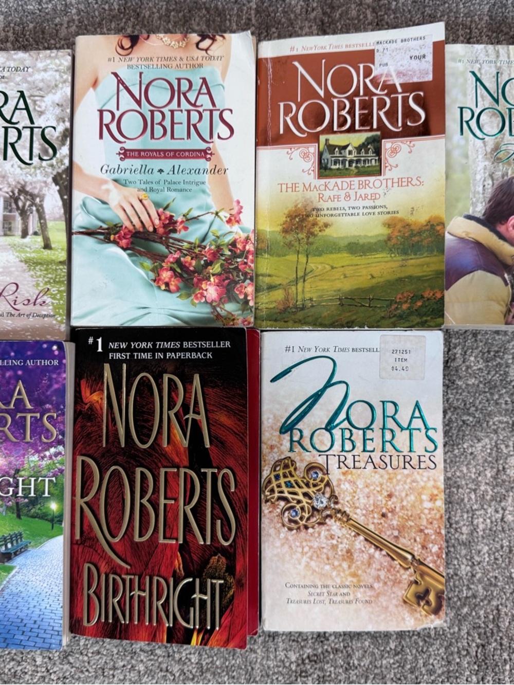Nora Roberts Paperback Book Lot - Multiple Titles - Multicolor Covers